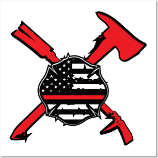 fire department shield Posters and Art